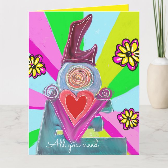 Tarjeta Todo lo que necesitas... comparte el amor (Anverso)