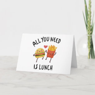 Tarjeta Todo lo que necesitas es almorzar