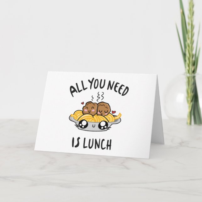 Tarjeta Todo lo que necesitas es comer (Anverso)