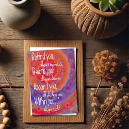 Tarjeta Todo lo que necesitas Inspirador Púrpura Rojo Mode