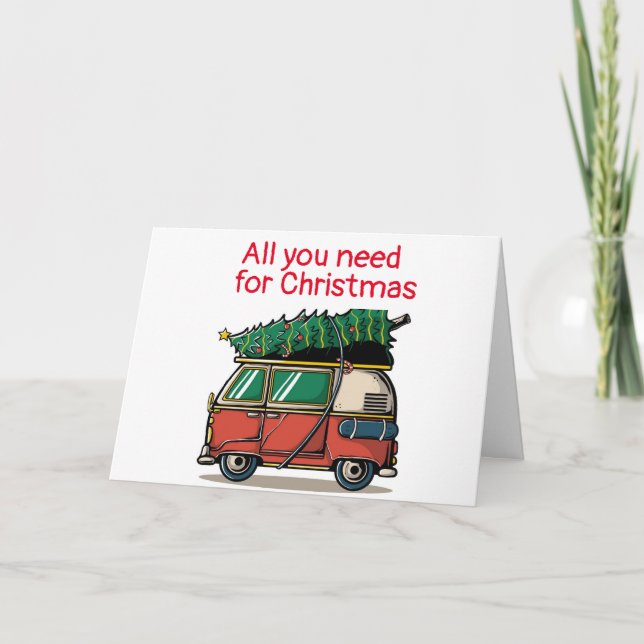 TARJETA TODO LO QUE NECESITAS PARA NAVIDADES ES UN CAMPER/ (Anverso)
