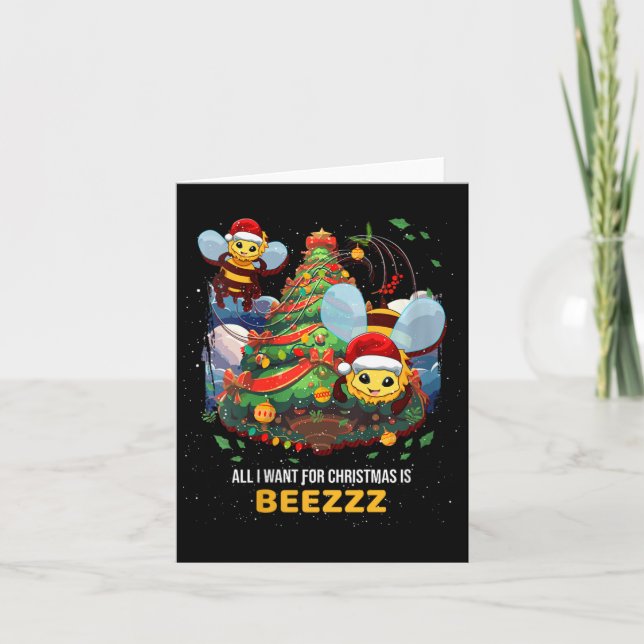 Tarjeta Todo Lo Que Quiero De Los Navidades Es Beezzz Hone (Anverso)