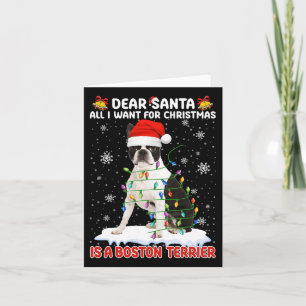 Tarjeta Todo Lo Que Quiero De Los Navidades Es Boston Terr
