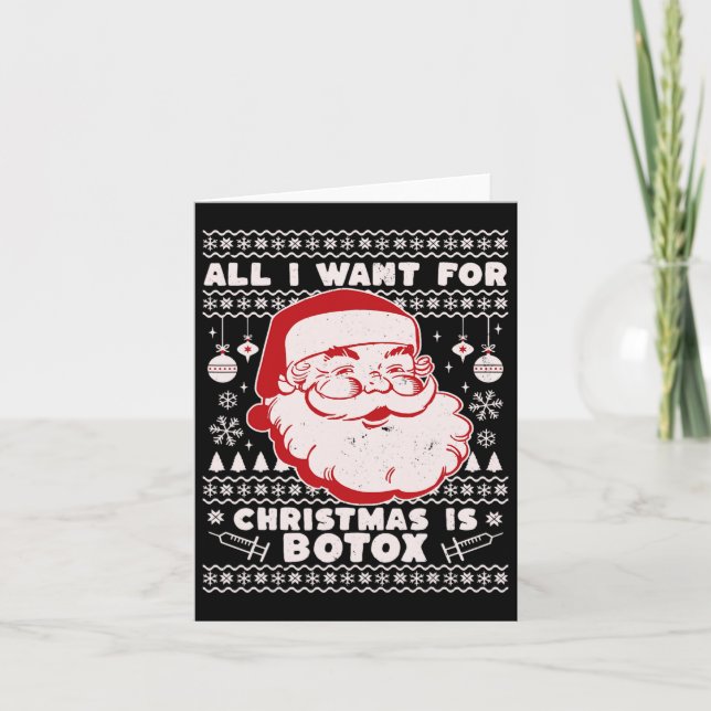 Tarjeta Todo Lo Que Quiero De Los Navidades Es Botox Santa (Anverso)