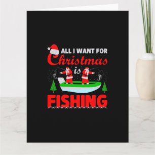 Tarjeta Todo Lo Que Quiero De Los Navidades Es Pescar