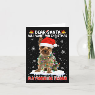 Tarjeta Todo Lo Que Quiero De Los Navidades Es Un Terrier
