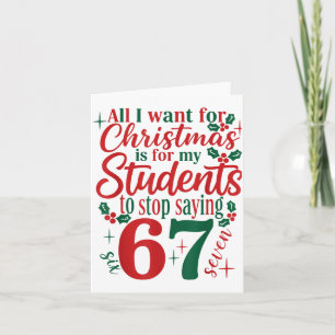 Tarjeta Todo lo que Quiero Navidad Es Que Mis Estudiantes