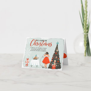 Tarjeta Todo lo que quiero para los Navidades Vacaciones