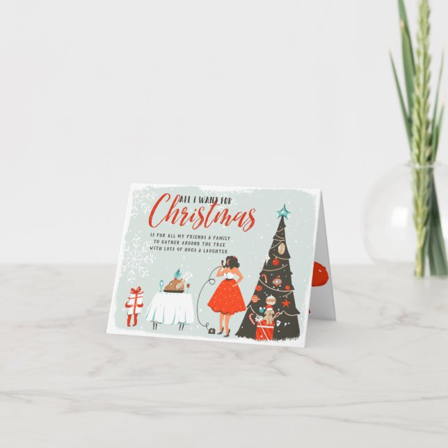 Tarjeta Todo lo que quiero para los Navidades | Vacaciones (Anverso)