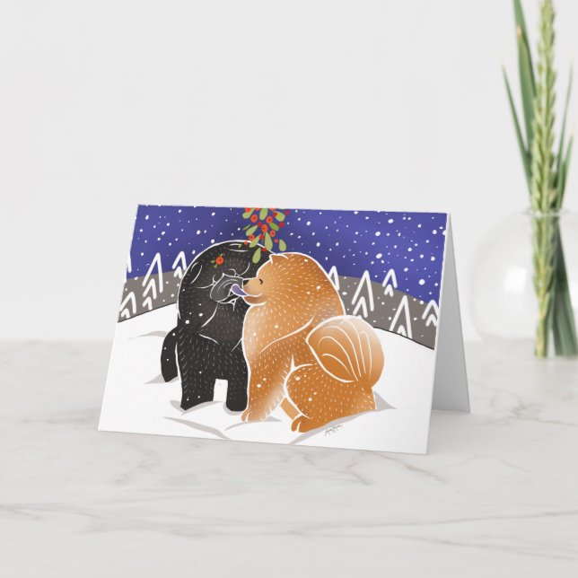 Tarjeta TODO LO QUE QUIERO PARA NAVIDAD Chow texto persona (Anverso)