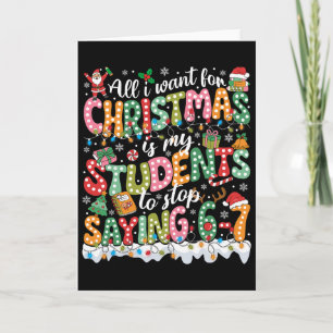 Tarjeta Todo lo que quiero para Navidad es que mis estudia