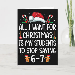 Tarjeta Todo lo que quiero para Navidad es que mis estudia