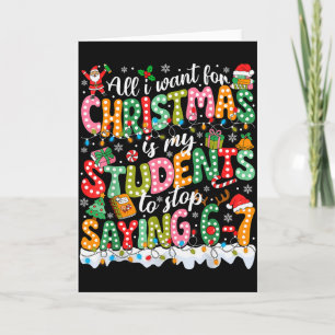 Tarjeta Todo lo que Quiero para Navidad es que mis Estudia