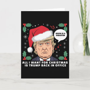 Tarjeta Todo lo que Quiero para Navidad es que Trump Ck Si