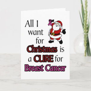 Tarjeta Todo lo que quiero para Navidad/Santa...Cáncer de