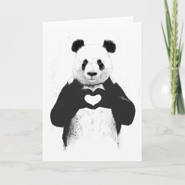 Tarjeta Todo lo que usted necesita es amor (Anverso)