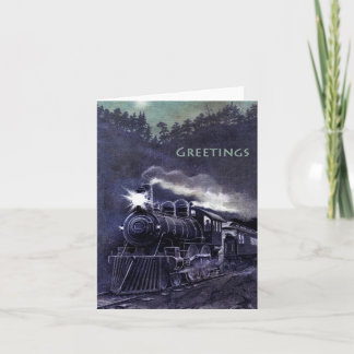 Tarjeta Todo-Ocasión hermosa Notecard del tren de la noche