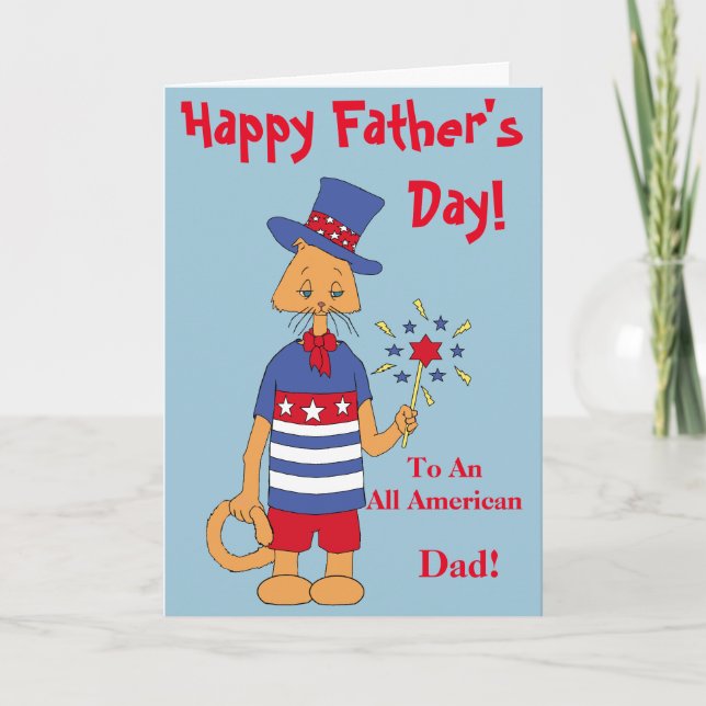 Tarjeta ¡Todo papá americano! (Anverso)