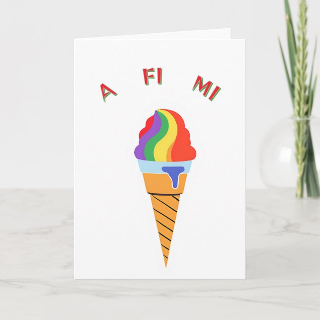 Tarjeta Todo para mí cono de helado   (Anverso)