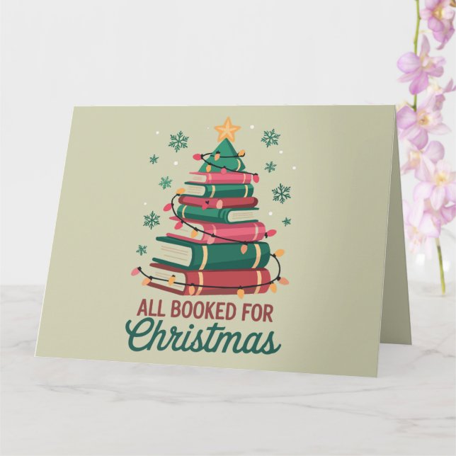 Tarjeta Todo Reservado Para Navidades Bibliotecario Lover  (Orquídea)
