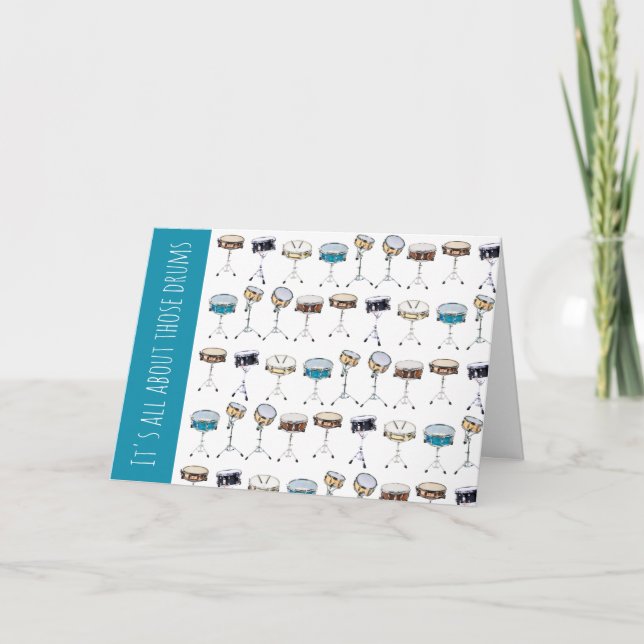 Tarjeta Todo se trata de esos tambores Snare Drummer cumpl (Anverso)