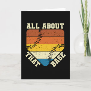 Tarjeta Todo sobre esa base   Diseño hermoso del béisbol