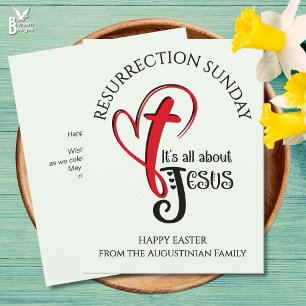 Tarjeta TODO SOBRE JESÚS Pascua cristiana