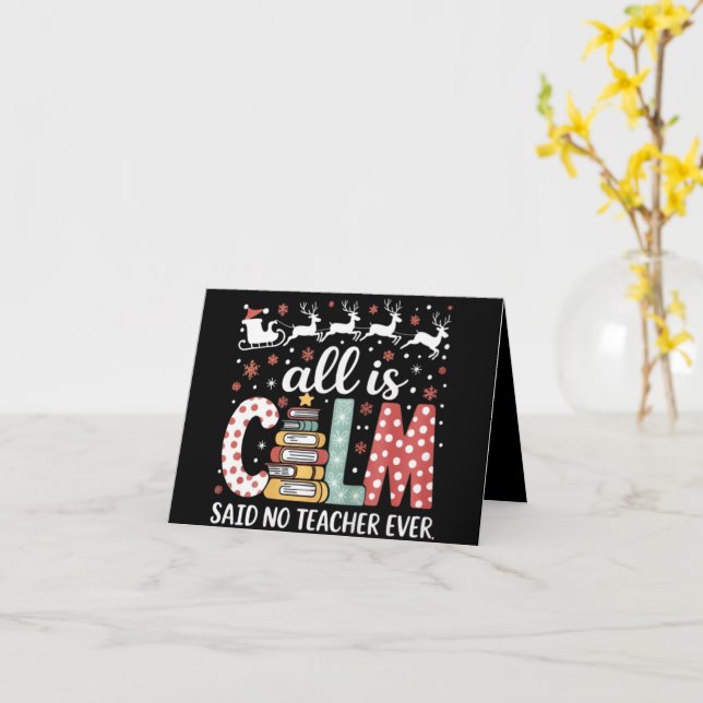 Tarjeta Todo Tranquilo Dijo Ningún Árbol De Navidad De Láp (flor amarilla)