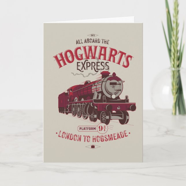 Tarjeta Todos A Bordo Del Hogwarts Express (Anverso)
