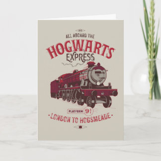 Tarjeta Todos A Bordo Del Hogwarts Express