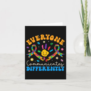 Tarjeta Todos comunican diferente conciencia del autismo
