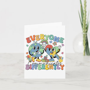 Tarjeta Todos comunican el autismo de discursos distinto 1