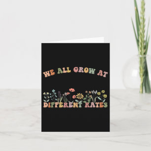 Tarjeta Todos Crecen A Tasas Diferentes Sped Teacher Retro