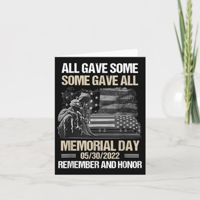 Tarjeta Todos dieron algo, algunos dieron todo. Día de los (Anverso)