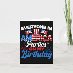 Tarjeta Todos En Fiestas Estadounidenses En Mi Cumpleaños