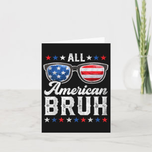 Tarjeta Todos Los Americanos Bruh 4 De Julio Niños Patriót