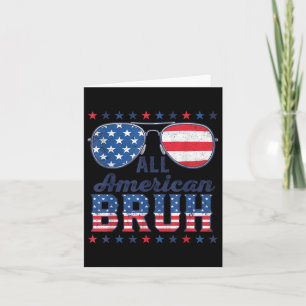 Tarjeta Todos Los Americanos Bruh 4 De Julio Niños Patriót
