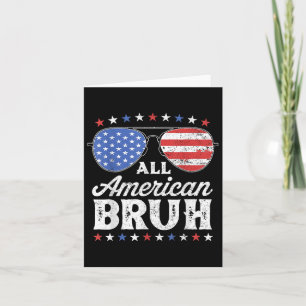 Tarjeta Todos Los Americanos Bruh 4 De Julio Niños Patriót