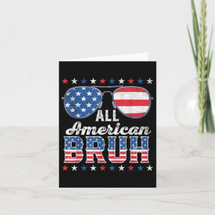 Tarjeta Todos Los Americanos Bruh 4 De Julio Niños Patriót