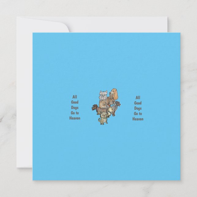 Tarjeta Todos los buenos perros van al cielo (Anverso)