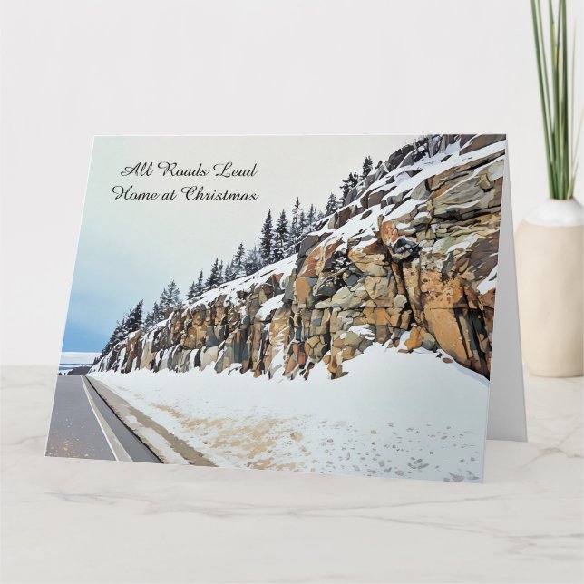 Tarjeta Todos los caminos llevan a casa a los Navidades -  (Anverso)