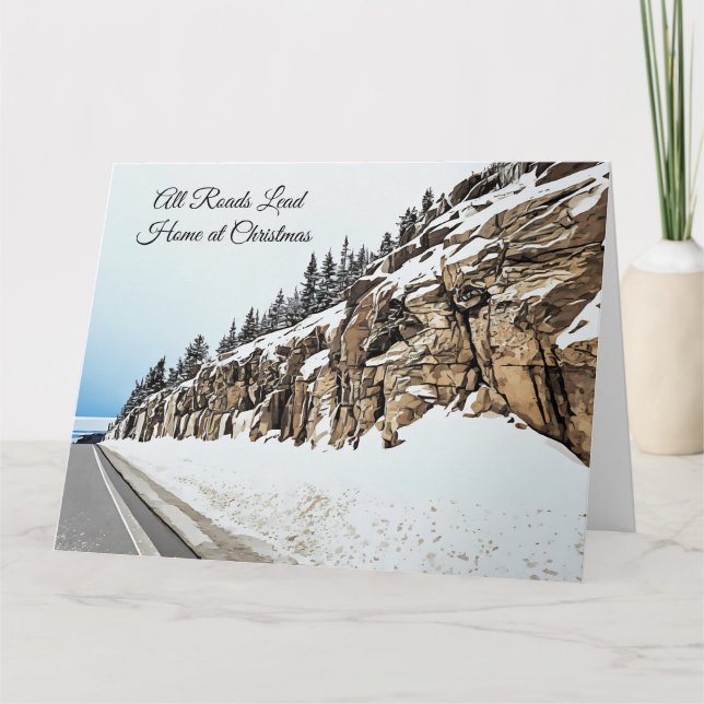 Tarjeta Todos los caminos llevan a casa a los Navidades -  (Anverso)