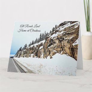 Tarjeta Todos los caminos llevan a casa a los Navidades -