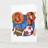Todos los deportes de Star 3er cumpleaños camiseta