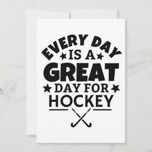Tarjeta Todos los días es un gran día para el hockey.