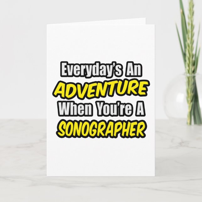 Tarjeta Todos los días es una aventura... Sonógrafo (Anverso)