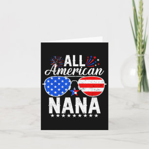Tarjeta Todos Los Estadounidenses Nana Graciosos 4 De Juli