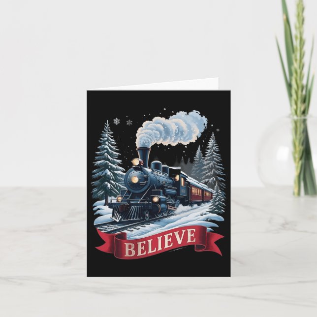 Tarjeta Todos los Navidades de Polar Express a bordo de la (Anverso)