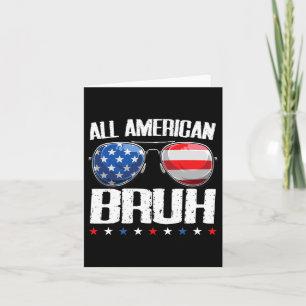 Tarjeta Todos Los Niños Americanos Bruh 4 De Julio Adolesc