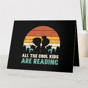 Tarjeta Todos los niños están leyendo el libro de lectura